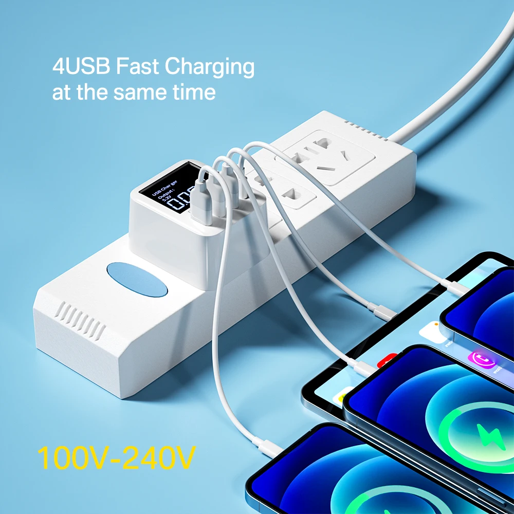 3040w quick charge usb charger wall travel phone adapter fast charger pd usb c charger for iphone 13 12 xiaomi huawei samsung free global shipping