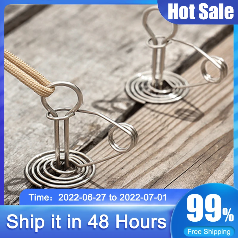 

Octopus Shaped Deck Anchor Peg Hooks Fishbone Stainless Steel Durable Wind Rope Buckle Tent Hooks Board Pegs for Camping Hiking