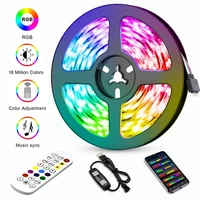 rgbic led strip lights ws2812 smd 5050 bluetooth remote control decoration living room fita lamp music model background string