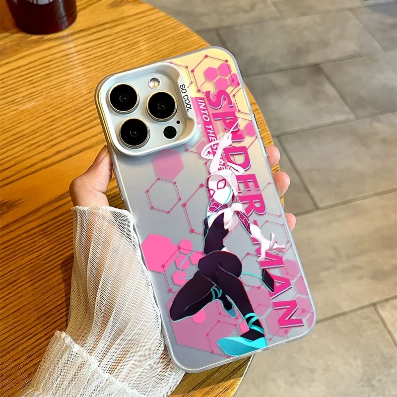 Super Hero Marvels Spider-Man Phone Case For Huawei P30 P40 Mate 30 40 Pro Nova 7 Honor 50 Lens Creative Border Matte Back Cover