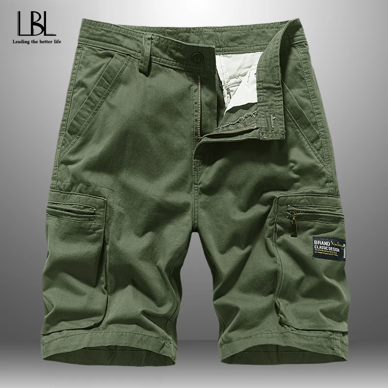 Мужские шорты-карго с несколькими карманами летние повседневные хлопковые шорты