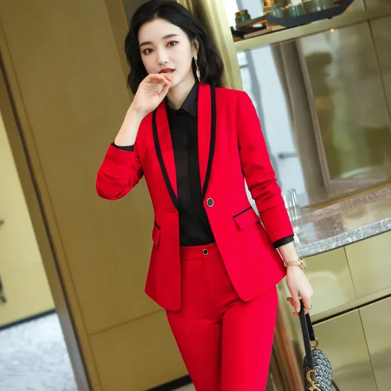 Элегантный женский серый костюм В президентском стиле Осень/Зима модный