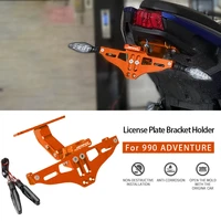 universal motorcycle aluminum accessories adjustable angle license number plate frame holder bracket for 990adventure 990 adv
