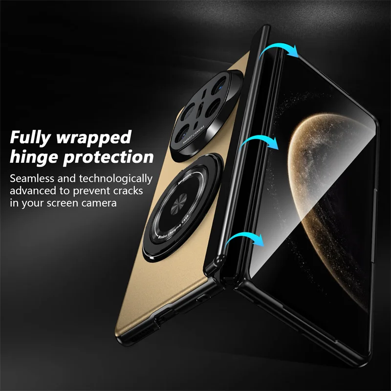Фото Чехол для Huawei Mate X6, магнитная подставка для объектива, приятный для кожи, матовый, мягкий, силиконовый, противоударный, защитный чехол для Huawei Mate X6 №4