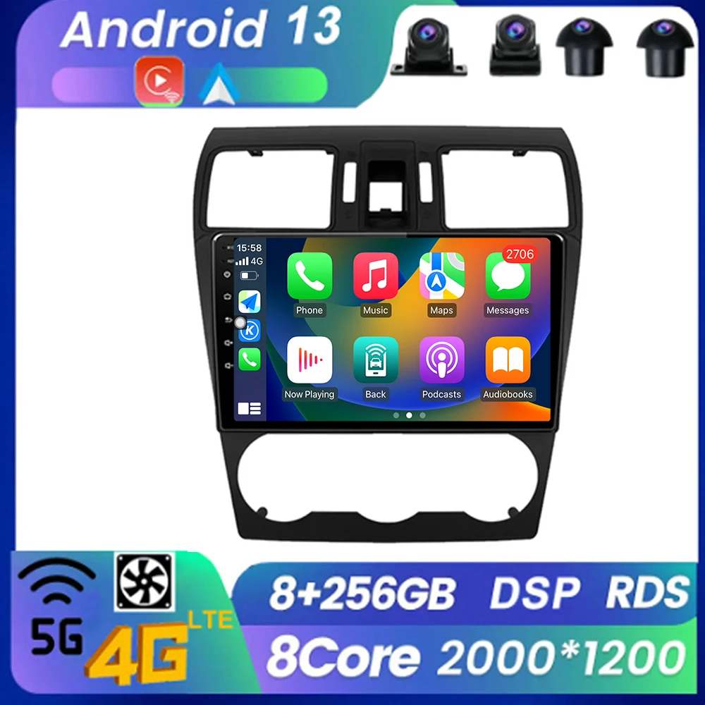

Для Subaru Forester XV WRX 2012- 2015 радио Bluetooth WIFI Android 13 Авторадио беспроводной Carplay мультимедиа