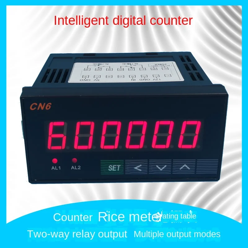 

6-bit Electronic Counter Digital Display Reversible Industrial Intelligent Counter Meter Grating Meter