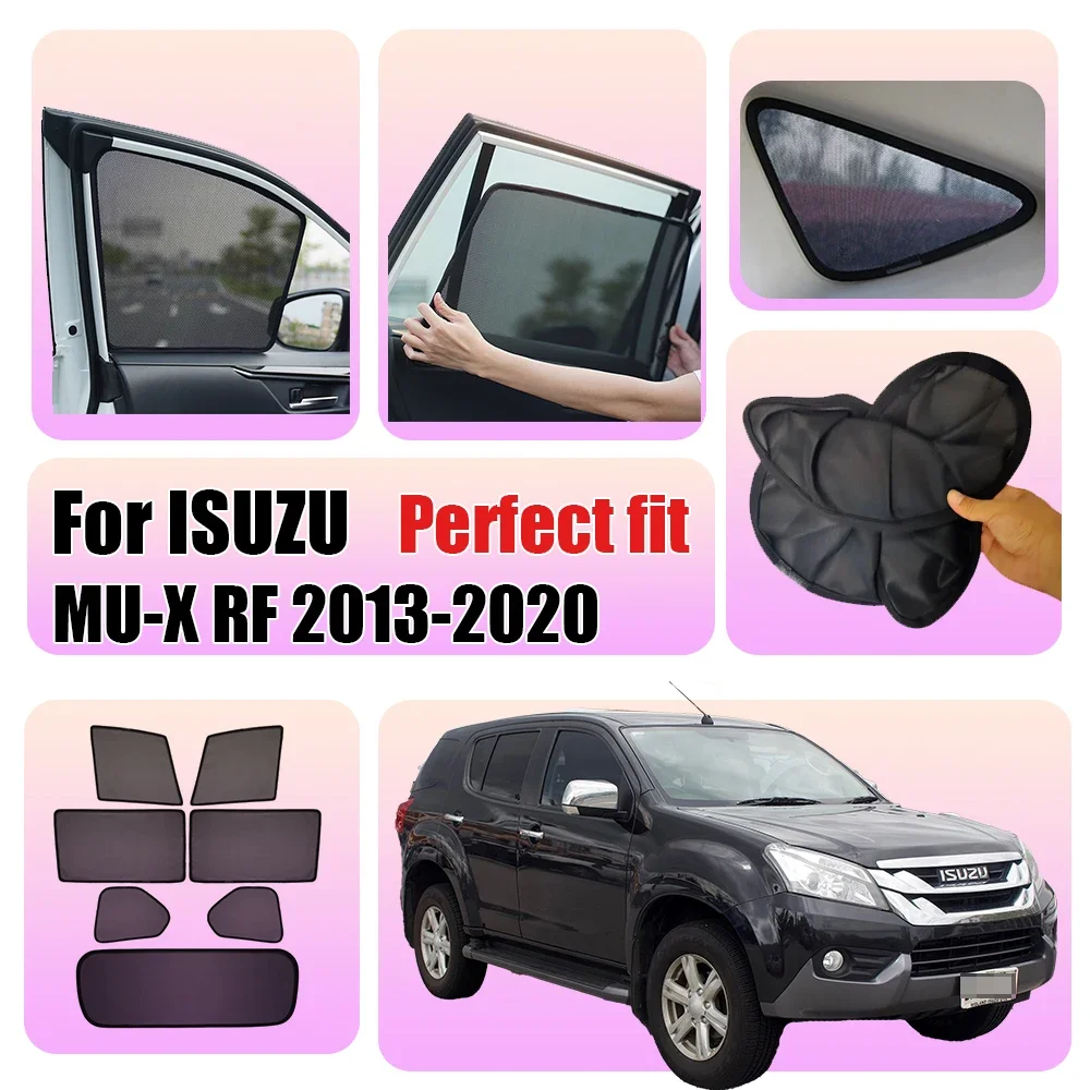 Фото Для Isuzu MU-X RF 2013-2020: Солнцезащитный козырек на лобовое стекло и шторки на задние боковые окна автомобиля №1