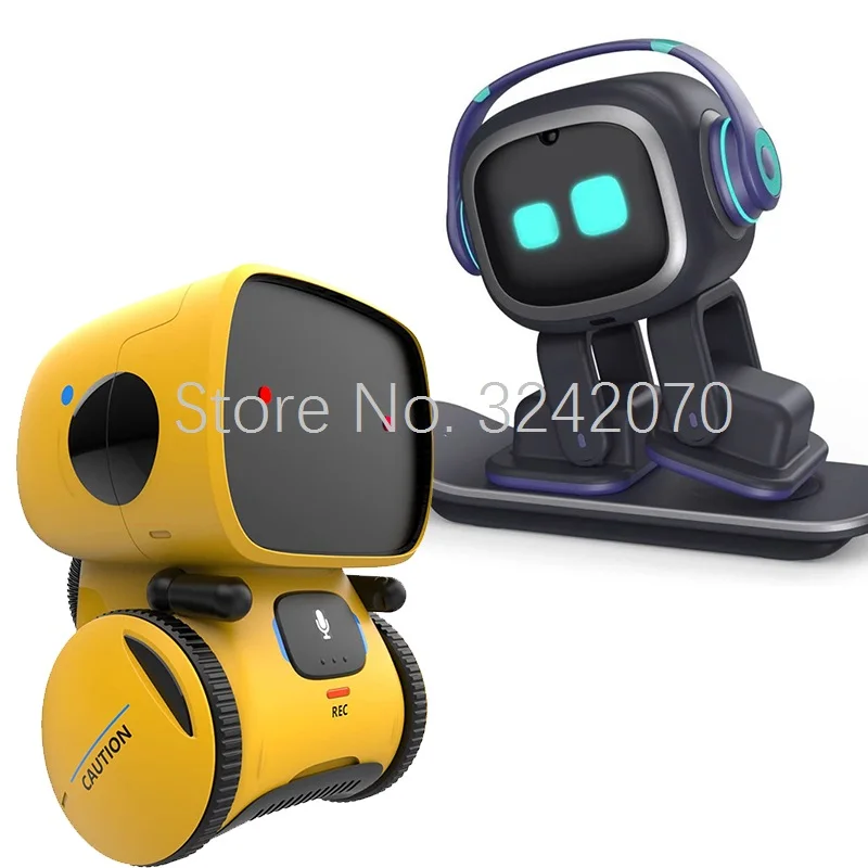 

Emo robot smart robots dance voice command sensor, singing, dancing, repeating robot toy for kids boys and girls talkking robots