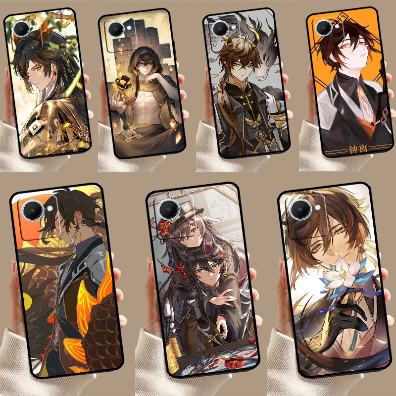 Genshin Impact Zhongli для Realme GT Neo 5 6 9 10 11 12 Pro Plus C11 C25 C21Y C30 C31 C33 C35 C51 C53 C55 C67 чехол