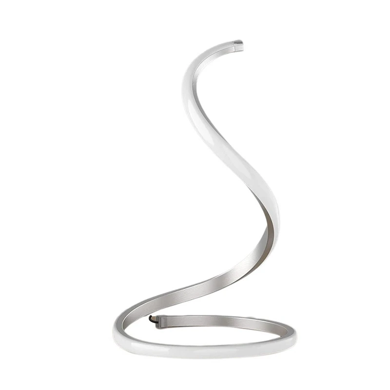 

ABHG Spiral Modern Table Lamp,Stepless Dimmable Bedside Lamp,3 Color Temperature Nightstand Lamp,For Office Home EU Plug