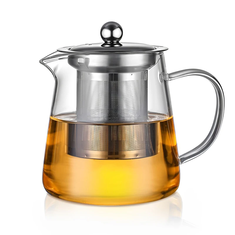 Glass Teapot with Infuser Tea Pot,Tea Kettle Stovetop Safe Blooming and Loose Leaf Tea Maker Set (350-1300ml)