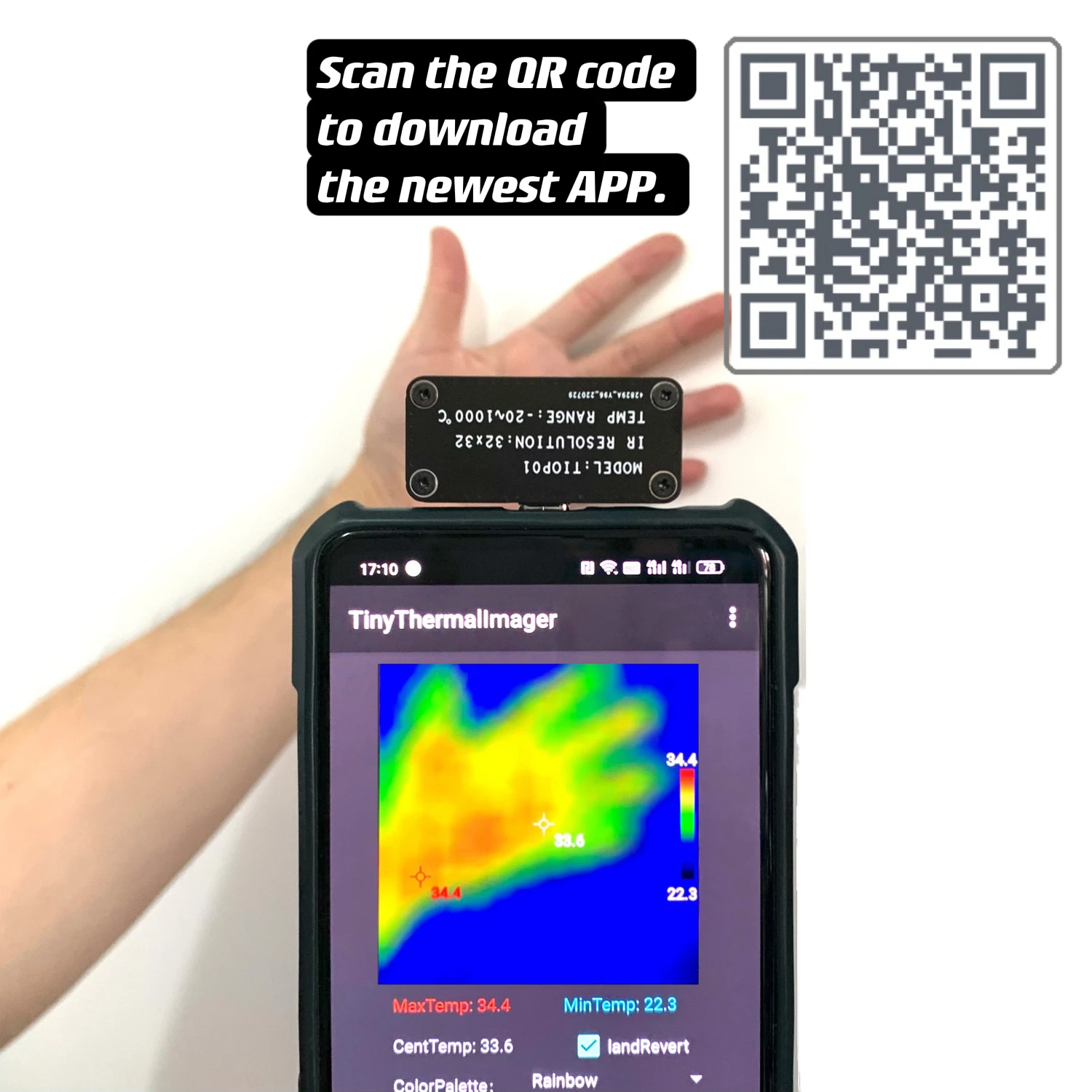 

Тепловизор TIOP01 с функцией ночного видения, 32x32