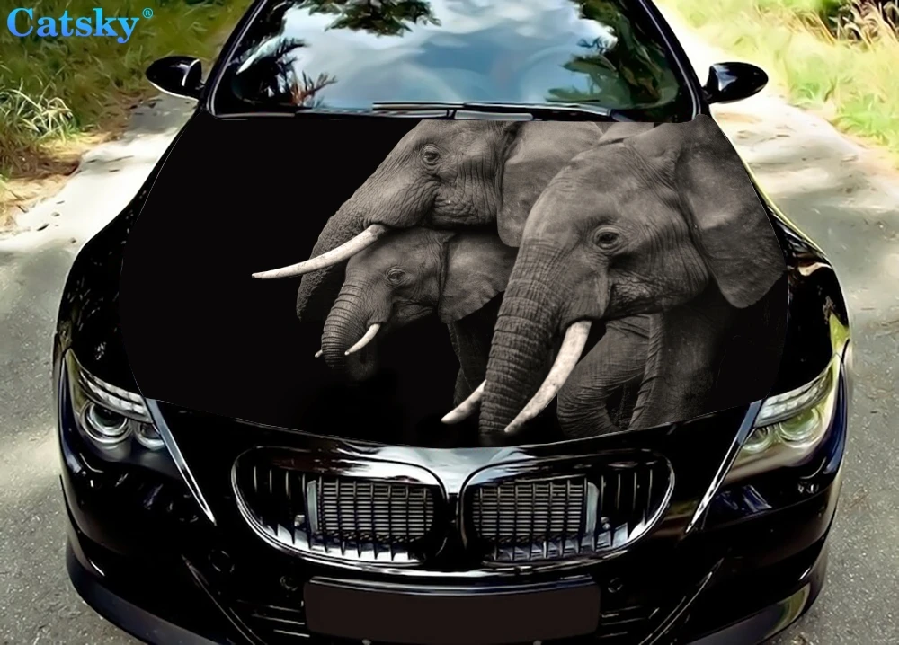 

elephant car hood decal vinyl sticker graphic wrap decal graphic hood decal for most vehicles custom graphics