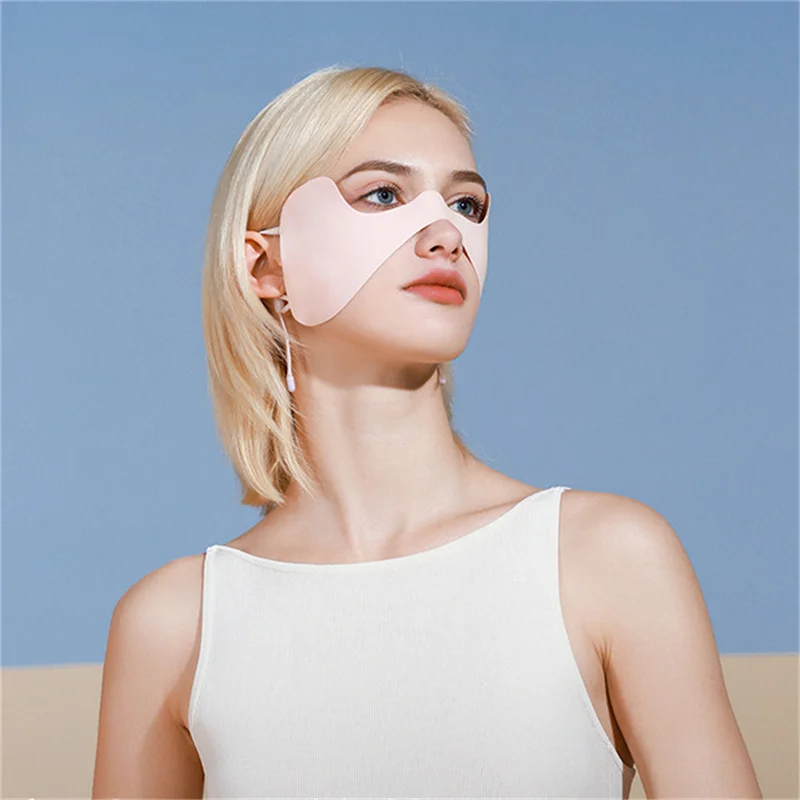 Летняя маска из ледяного шелка солнцезащитный крем шарф для лица однотонный
