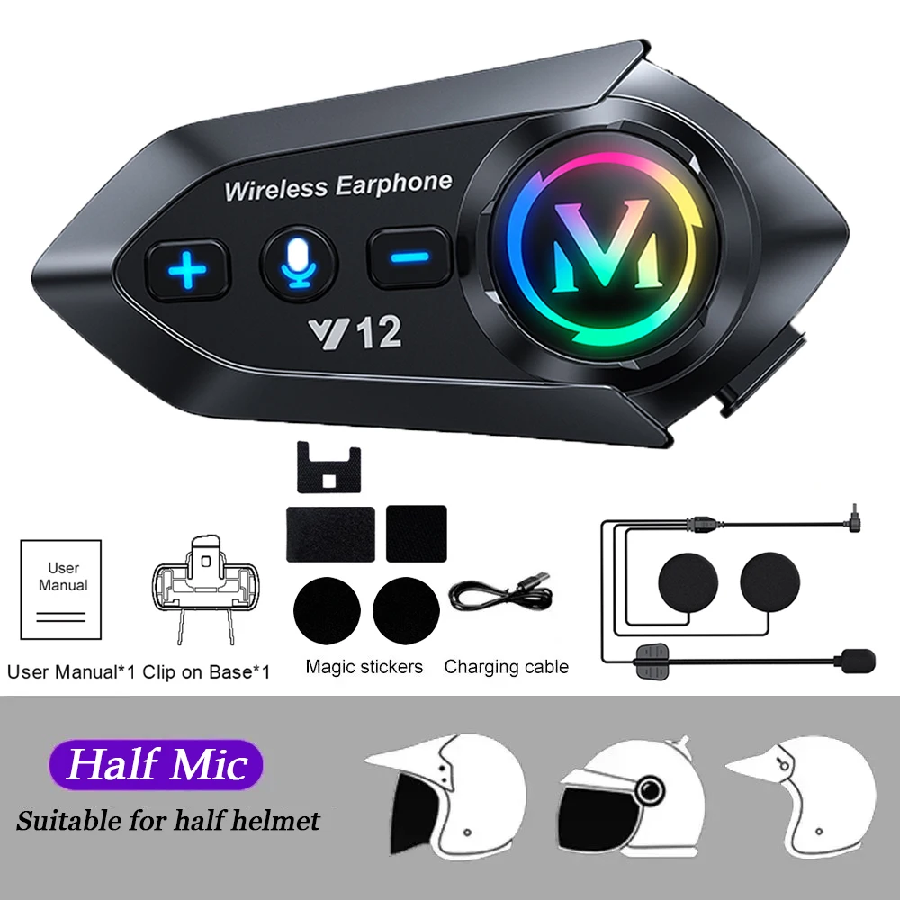 

Y10 Bluetooth-система Связи Для Мотоциклетных Шлемов, Стереофоническое Голосовое Управление, Вызовы В Режиме Громкой Связи