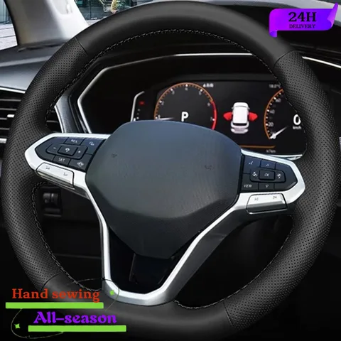 Ручное шитье из искусственной кожи, чехол на руль автомобиля для Volkswagen VW Golf 7 6 MK7 MK6 MK5 NK4 NK3 MK2 Polo Passat B8 Tiguan