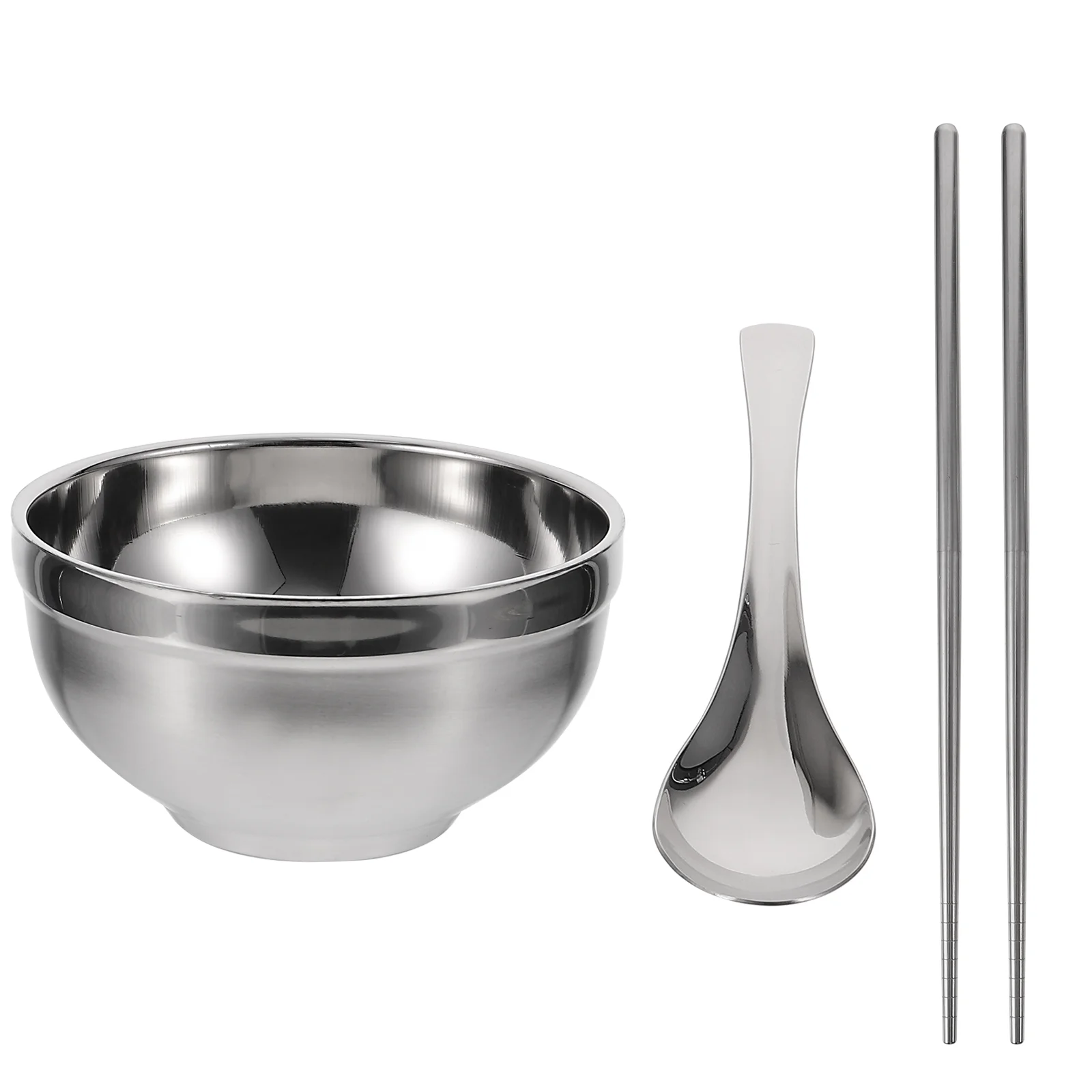 

Travel Set Camping Tableware Ramen Kit Portable Utensils Set Travel Cutlery Korean Chopsticks Metal Bowl Chopsticks Spoon Set