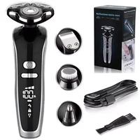 new 3 speed electric shaver for men wet dry pro beard hair trimmer rechargeable razor facial body shaving machine grooming kit