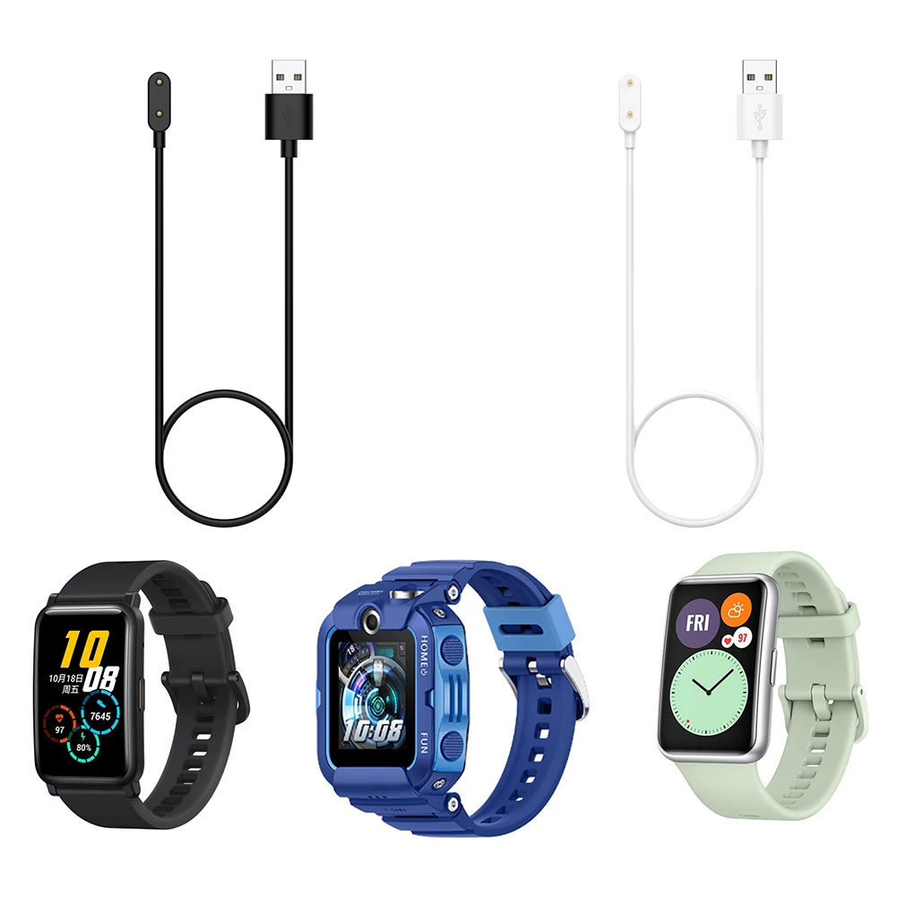 100cm USB Charger Dock Smart Wristband Bracelet Charging Cable Cord Base for Huawei Band 7 Accessories