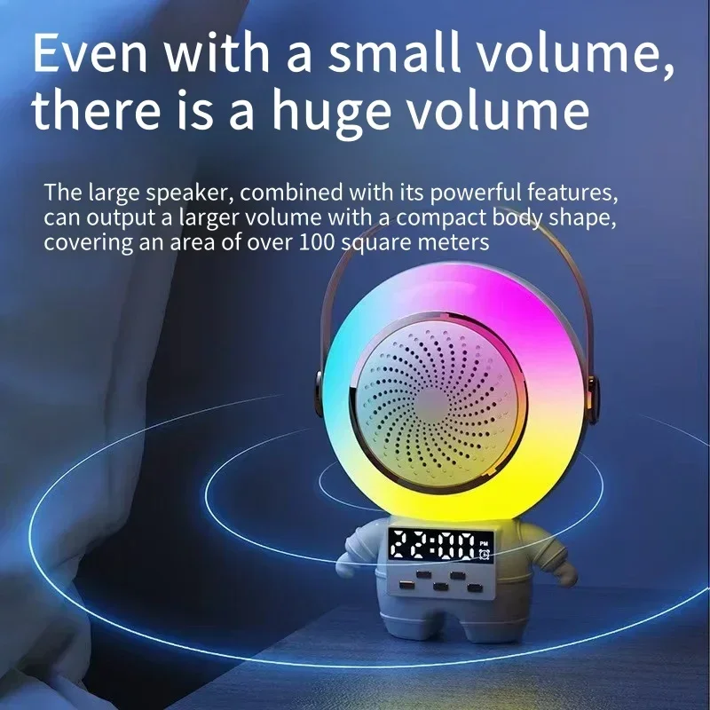 Bluetooth Караоке-система Астронавт Дизайн Беспроводные Колонки Красочное Освещение