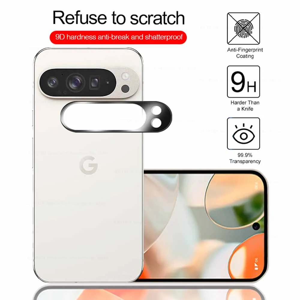 Защитный чехол для камеры из закаленного стекла с 3D изогнутым покрытием Pixel 9 Pro XL