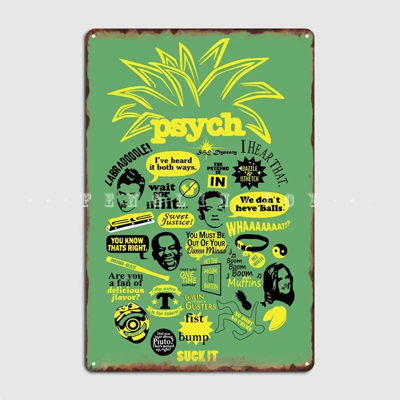 

Psych металлический знак клуб барные таблички стена роспись дизайн оловянный знак плакат