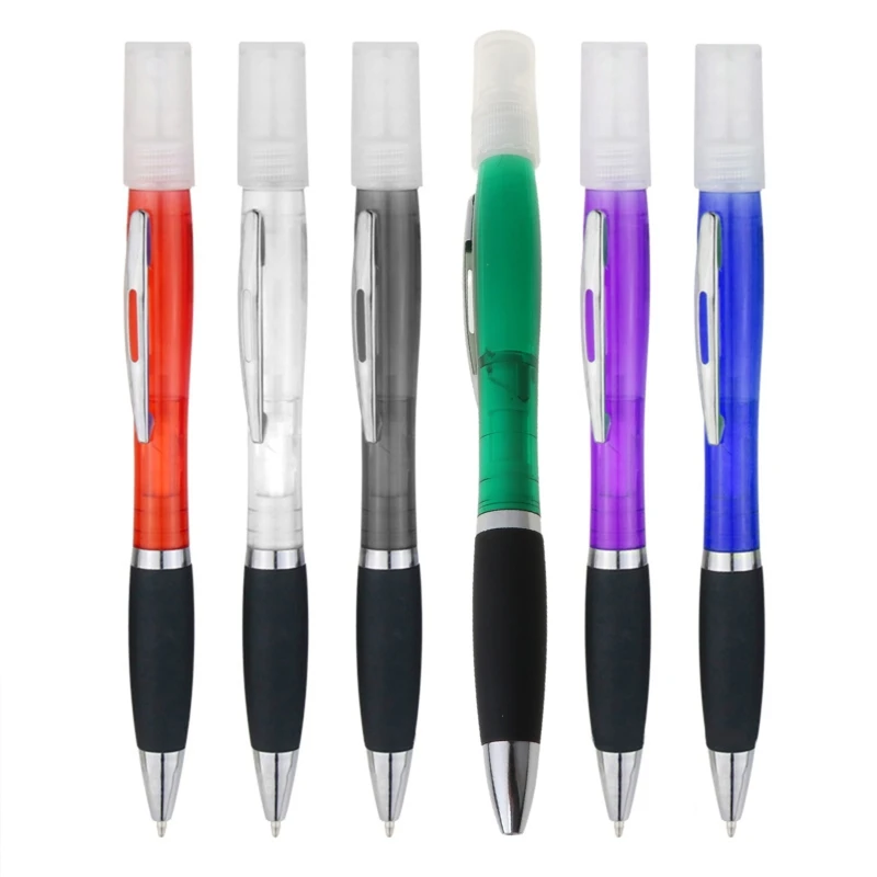 

B36C 5Pcs Spray Ballpoint Pen Disinfectant Pen Plastic Mini Portable Travel Refillable Perfume Bottle