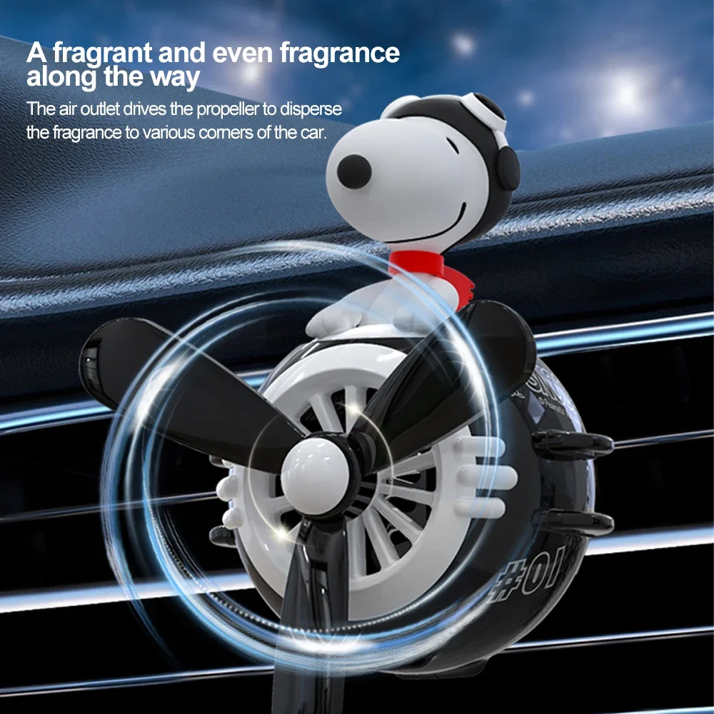 Car Air Freshener Bazaar Dog Pilot Vent Perfume Diffuser Rotating Propeller Outlet Fragrance Cat Decor Auto Accessories