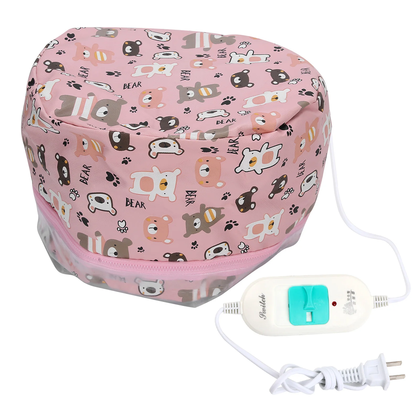 

Hair Steamer Cap Electric Heating Hat Thermal Treatment 3 Gear Temperature Control CN Plug 220V