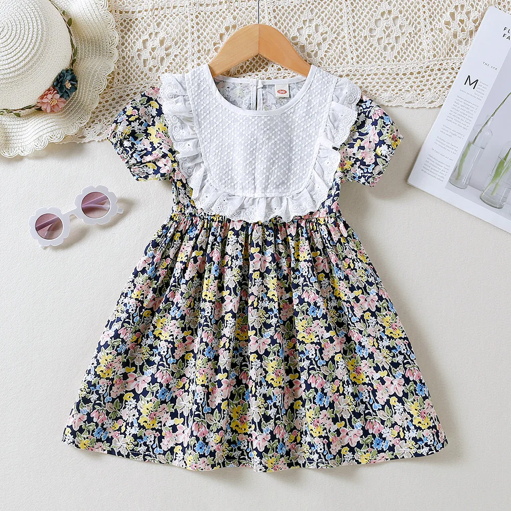 

Summer Baby Girl Dresses Children's Party Floral Tutu Dress 2022 Fashion Toddler Kids Princess Dress Girls Casual Clothes 1-6Yrs