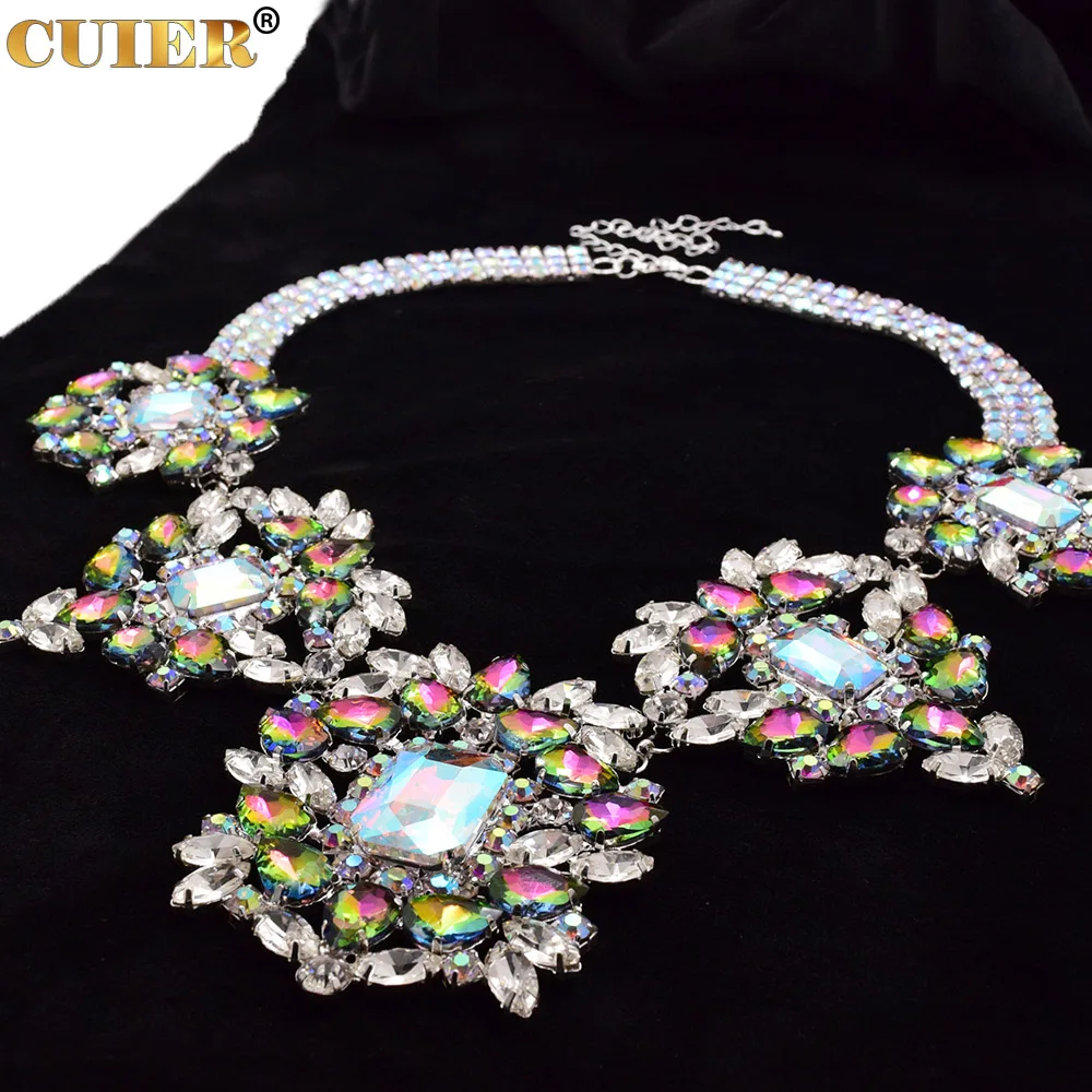 CUIER загадочное ожерелье для женщин ювелирные изделия стеклянные драгоценные
