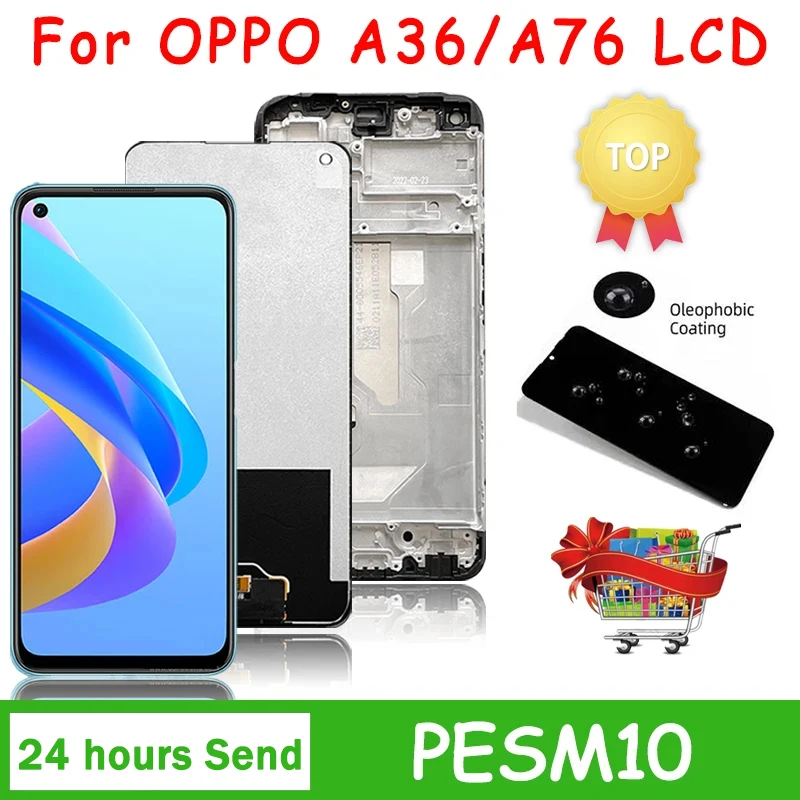 6 56 &quotдюймовый ЖК-экран для Oppo A76 CPH2375 дигитайзер в сборе замена A36 PESM10