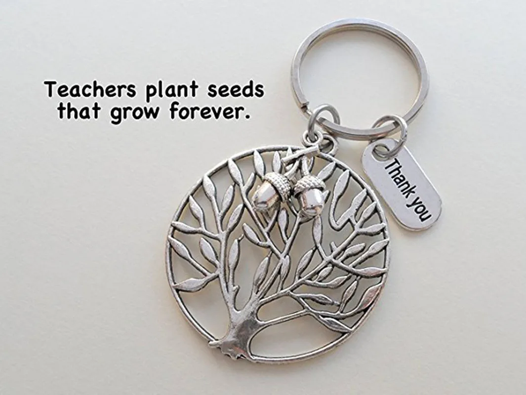 

Thank You Happiness Tree Keychain Teacher'S Day Gift Thanksgiving Gift Fashion Keychain