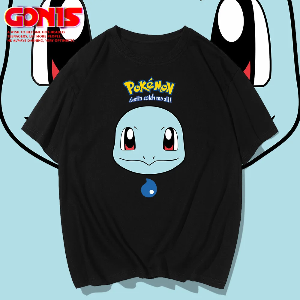 

Pokémon Pokemon T-shirt Men and Women Summer Cartoon Anime Jenny Turtle Loose Pet Elf Pokémon Short Sleeve T Shirts