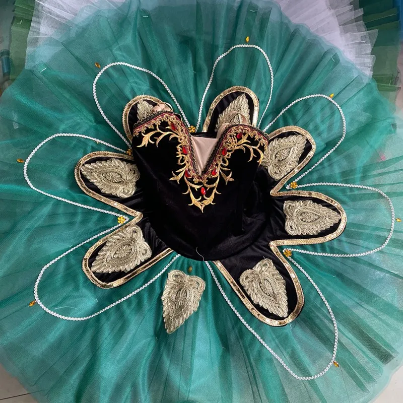 Новинка профессиональные Балетные юбки пачка черные зеленые детские костюмы