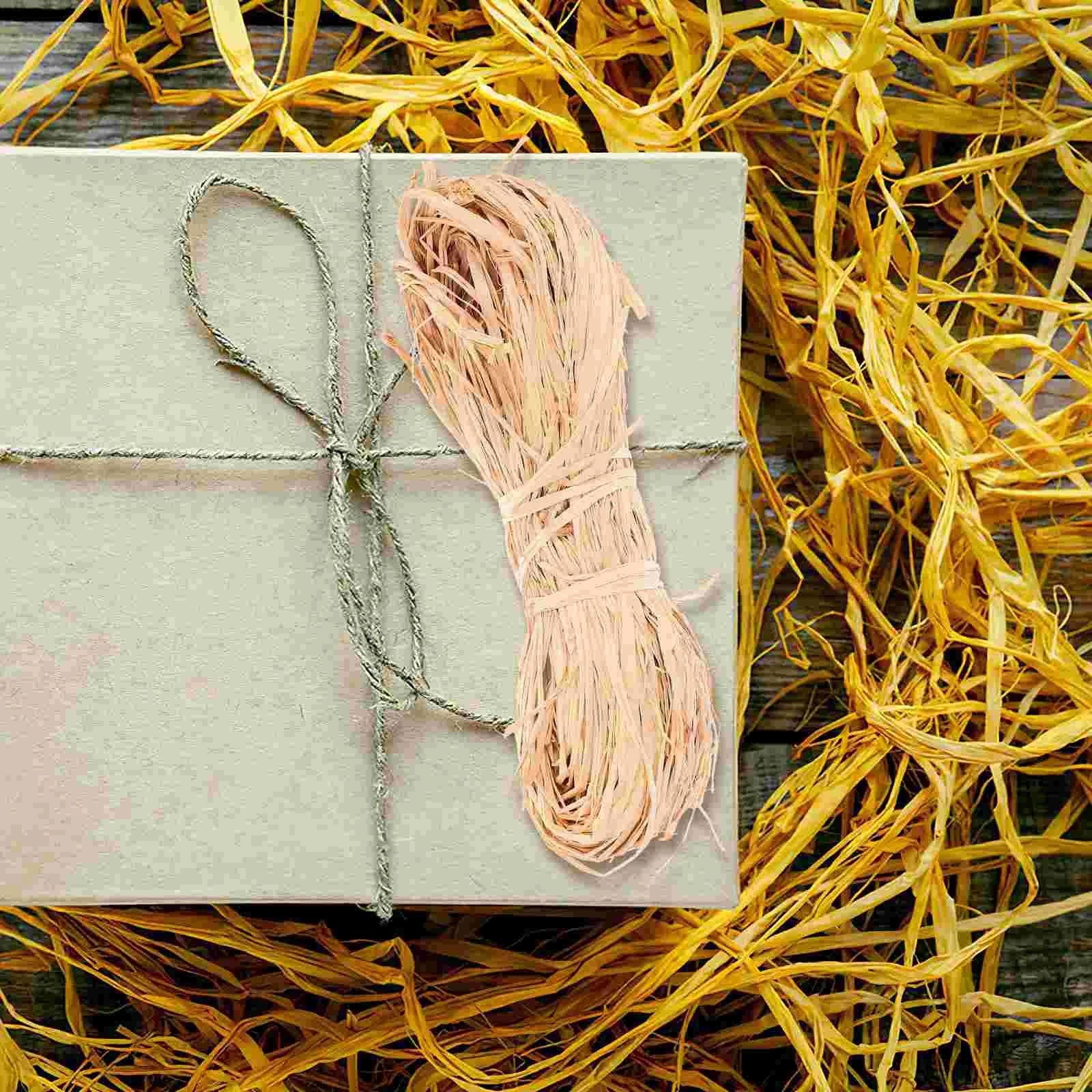 3 пучка натуральной рафии для подарочной упаковки поделки пряжа наполнитель