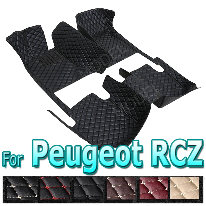 

Car Floor Mats For Peugeot RCZ T75 2009~2015 Luxury Leather Mat Rugs Carpets Durable Pad Set Car Accessories Interior Parts 2010
