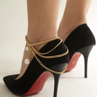 1pc multilayer tassel chain high heel chain anklets women ankle bracelet barefoot sandals pearl pendant foot chain party jewelry