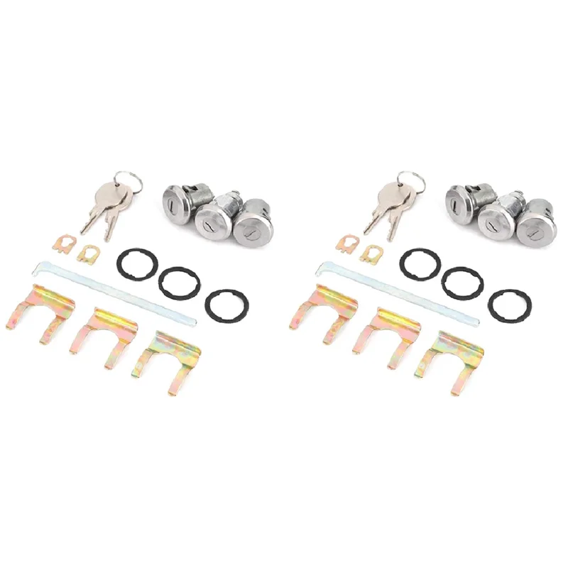 2 набора набор ключей для двери и багажника цилиндров дверного замка с ключами