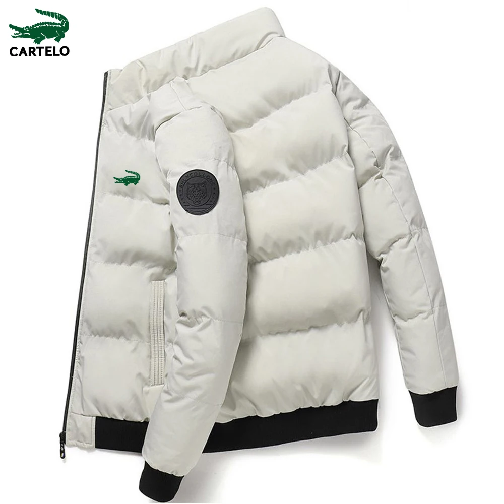 CARTELO 2022 New Men's Zipper Baseball Suit Men's High-end Leisure Printing Coat Autumn and Winter Cotton-Padded Clothes Jacket