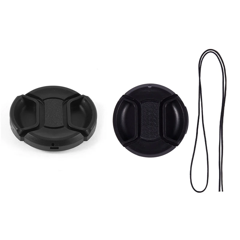 

2 Pcs Universal Center Pinch Front Lens Cap For DSLR Camera, 46Mm & 49Mm