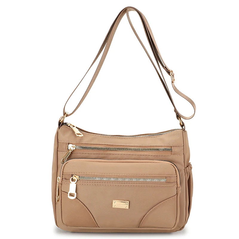 

Fashion Women Shoulder Messenger Bag Nylon Lightweight Waterproof Zipper Package Large Capacity Travel Crossbody Bag Wallet