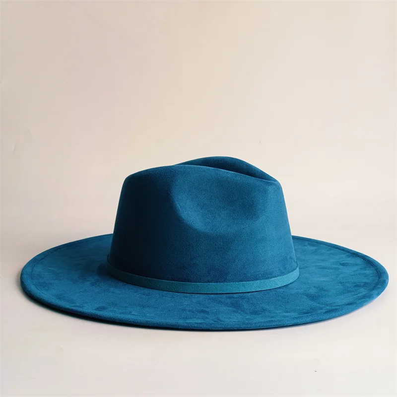 Фото Фетровая шляпа-федора CAP 39 Colors Suede с широкими полями 9,5 см, унисекс, осенне-зимняя, классическая замшевая шляпа-сомбреро №2