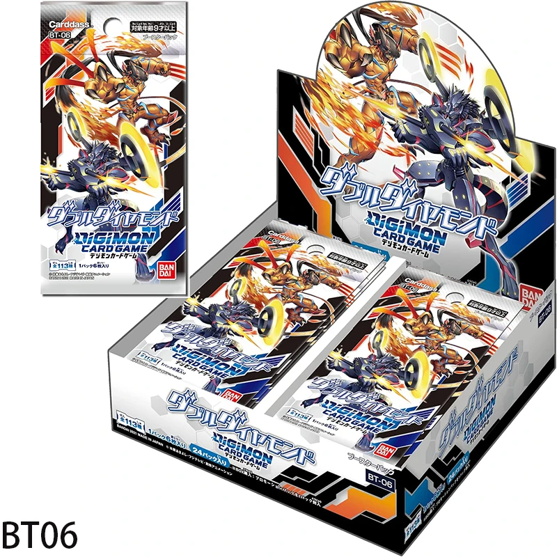 Фото Bandai Digimon Япония Аниме Карточная игра Double Diamond Booster Pack [BT-06] Коллекционная карта TCG №1