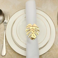 napkin ring napkin buckle 6pcs napkin rings metal flower design gold holder hotel restaurant wedding party west dinner table