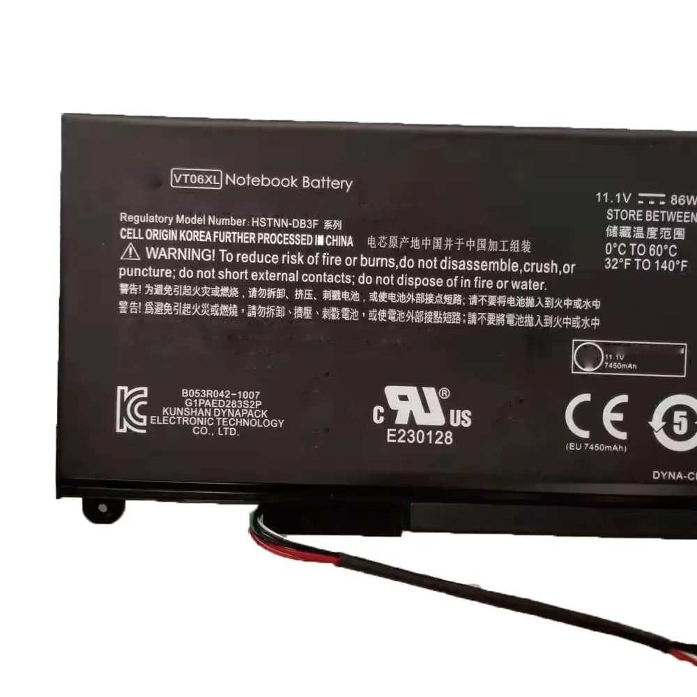 VT06XL 11 1 V 86Wh Аккумулятор для ноутбука HP Envy 17-3000 HSTNN-DB3F 657240-171- VT06086XL 996TA008H