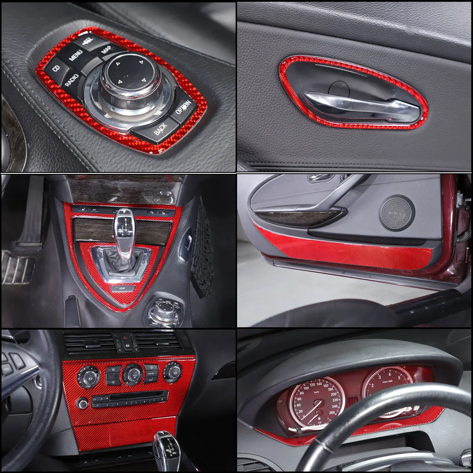 Для BMW 6 серии Coupe E63 E64 2004-2009 мягкое углеродное волокно автомобильная панель