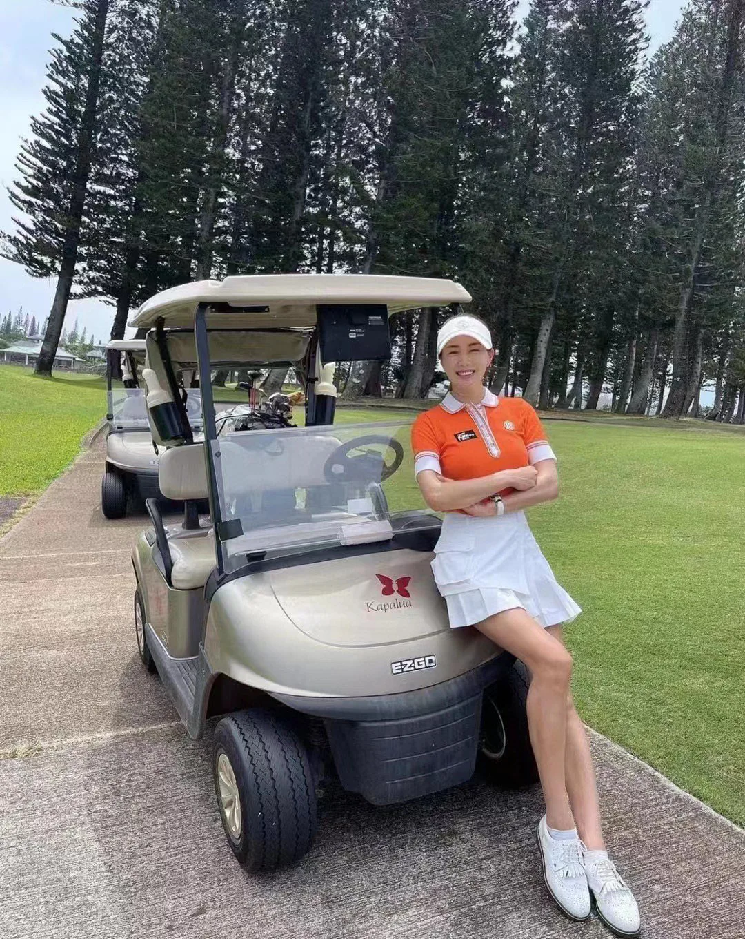 2022 Golf sports spice pleated skirt women spring and summer new high-waist skirt texture slimming suit material skirt outdoor