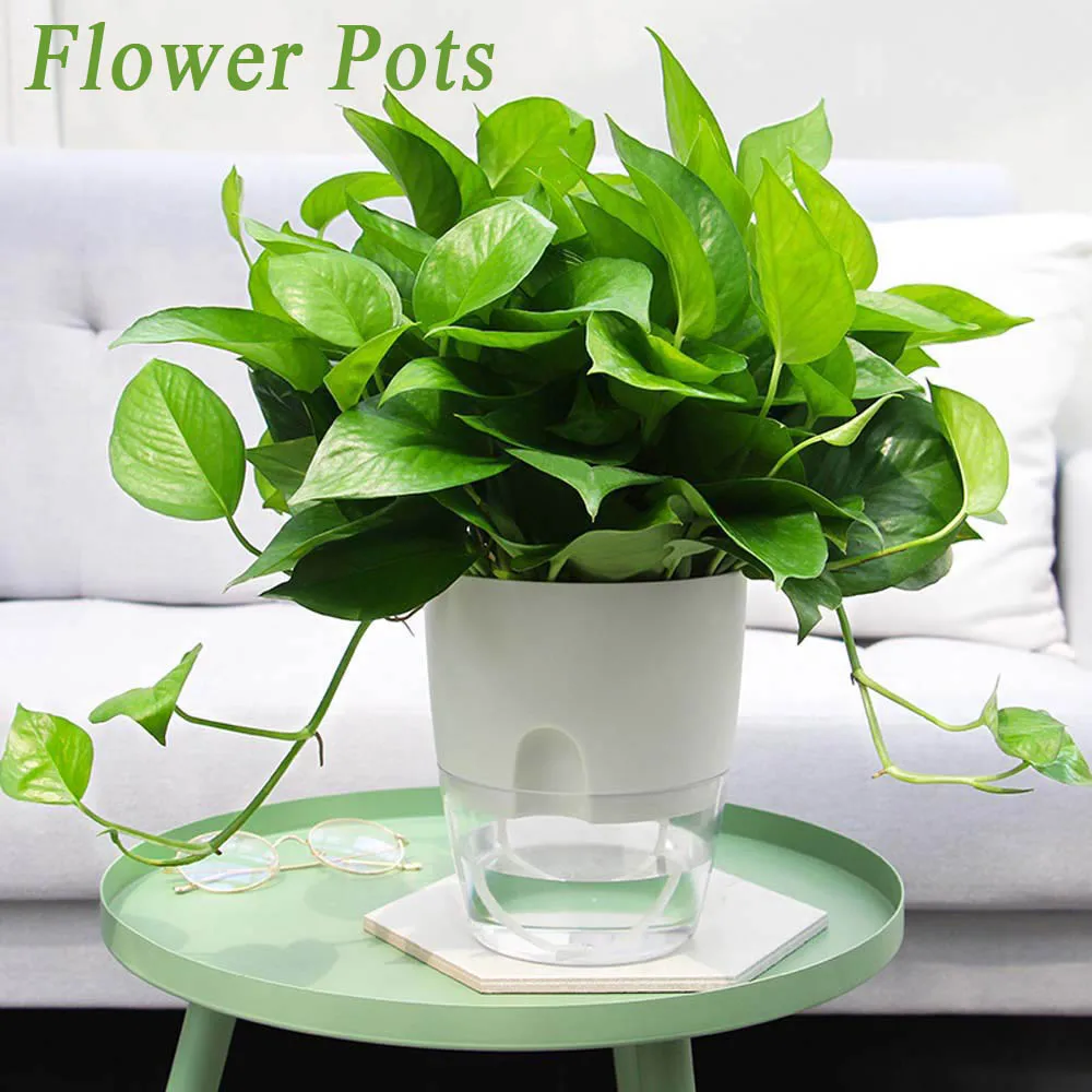 

Auto Irrigate Garden Supplies Purifying air Decoration Office Hydroponic Home Decor Planters Flower Pots Plant Pot