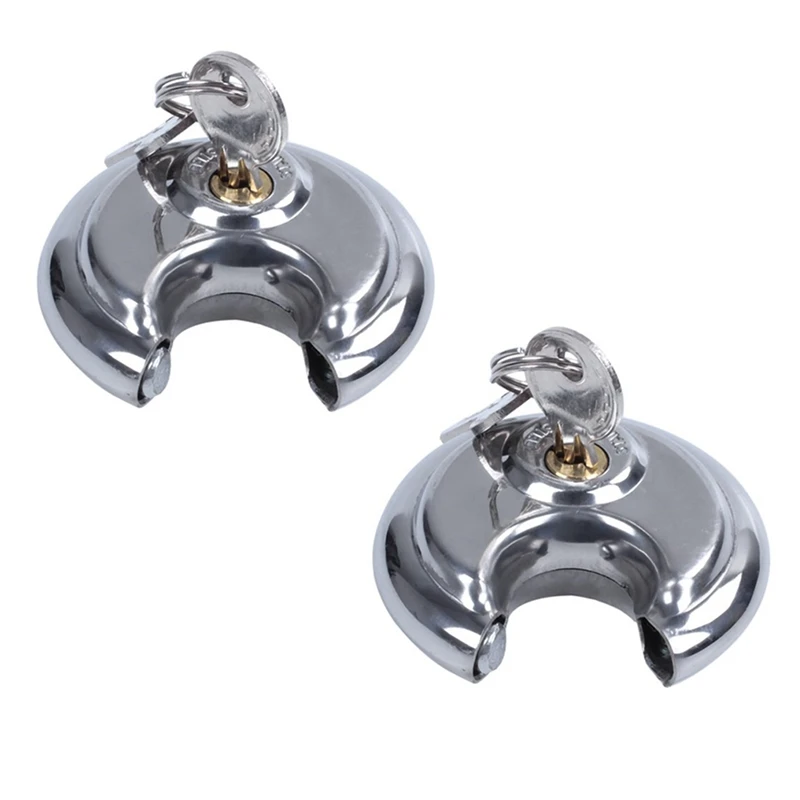 

2 шт., уличный замок для безопасности, 70 мм, навесной замок для гаражных ворот, замок из нержавеющей стали